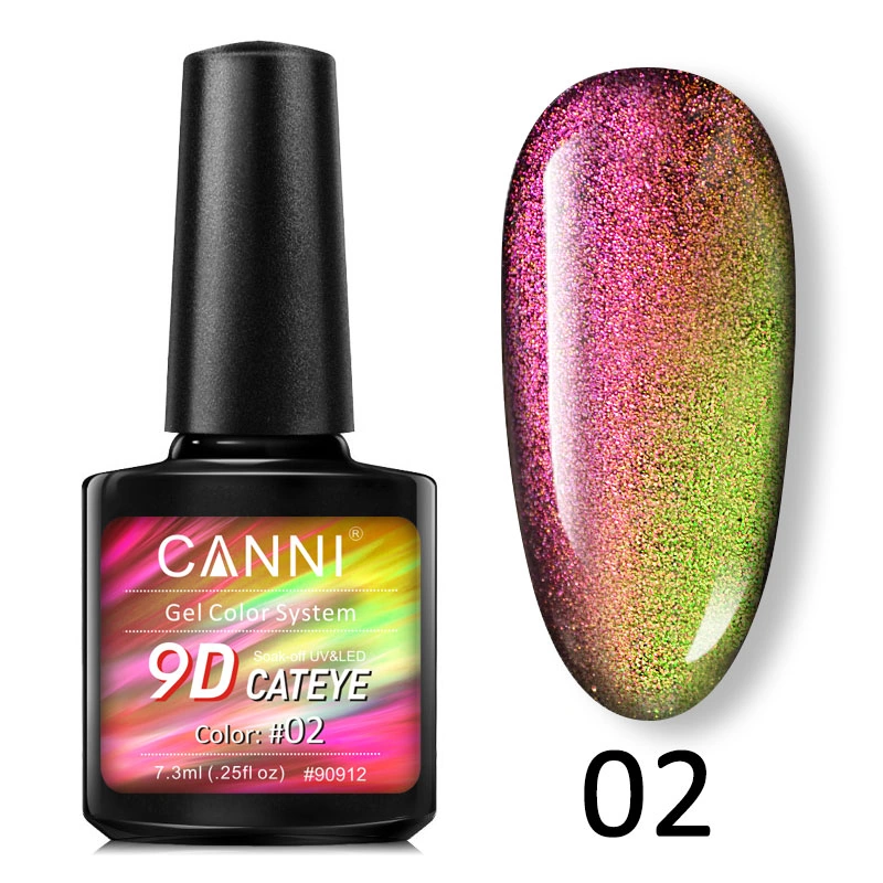 Гель-лак Canni 9D Galaxy Cat eye 02 котяче око 9D 7,3 мл