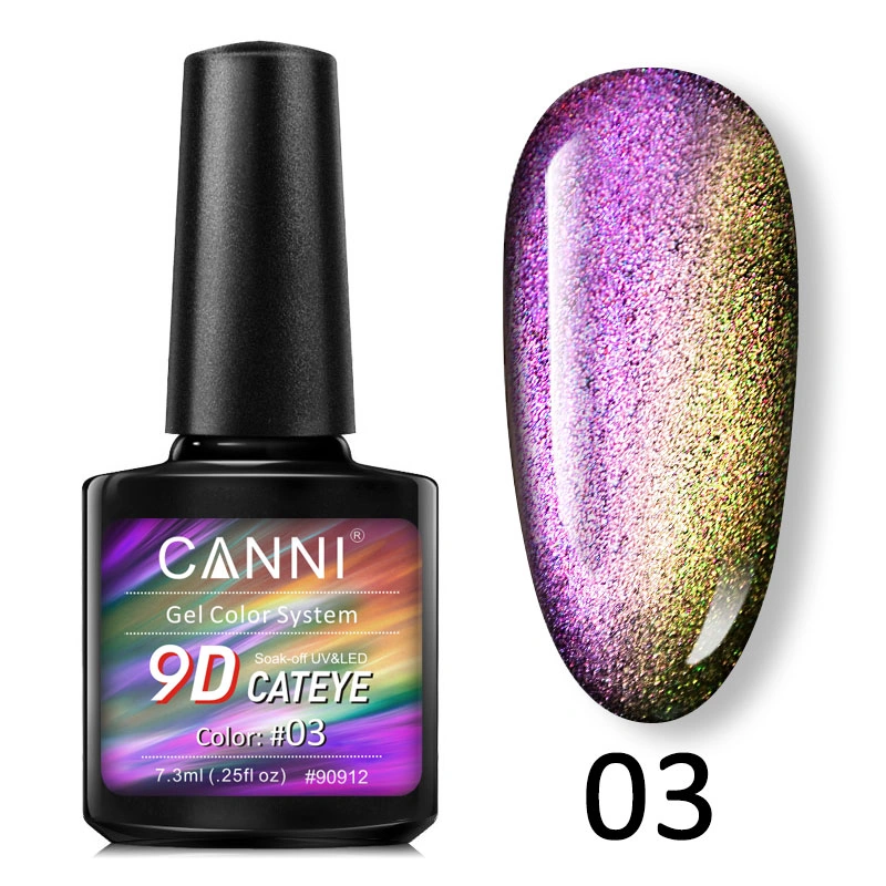 Гель-лак Canni 9D Galaxy Cat eye 03 котяче око 9D 7,3 мл