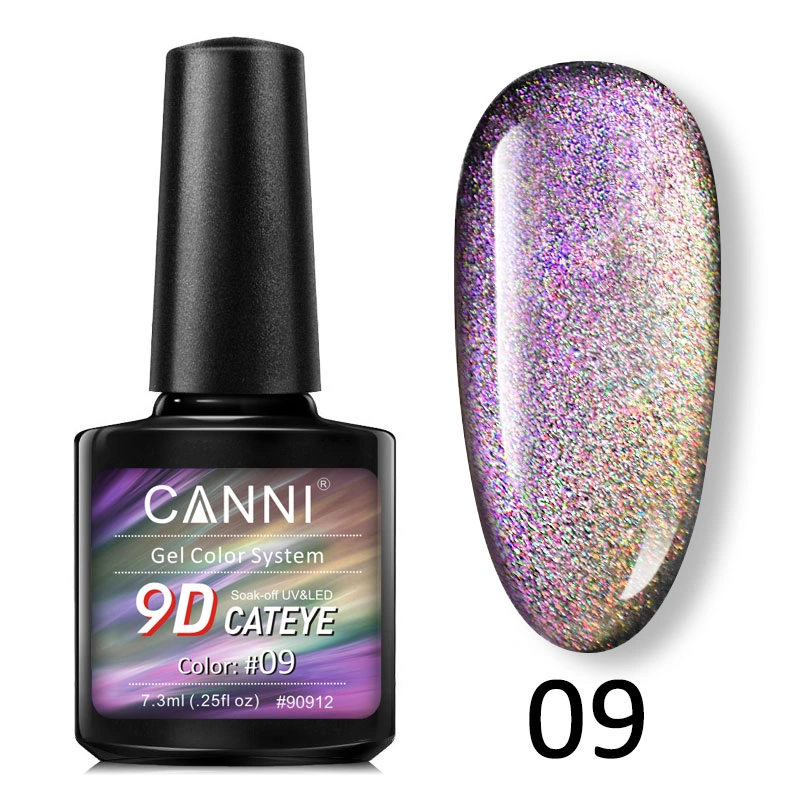 Гель-лак Canni 9D Galaxy Cat eye 09 котяче око 9D 7,3 мл