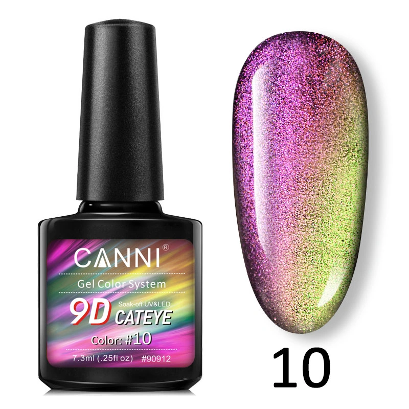 Гель-лак Canni 9D Galaxy Cat eye 10 котяче око 9D 7,3 мл