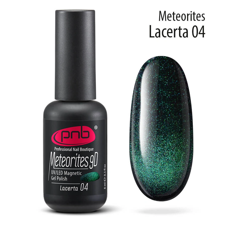 Магнітний гель-лак Метеорити PNB UV/LED Magnetic Gel Polish 04 Meteorites 9D Lacerta