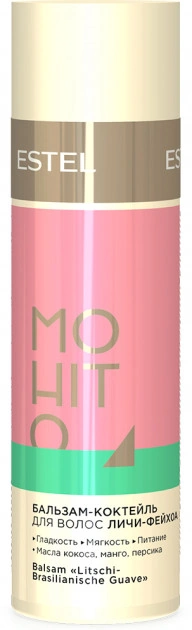 Бальзам-коктейль для волосся Лічі-Фейхоа Estel Professional Mohito Balm Lychee Feijoa 200 мл