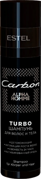 Турбо-шампунь для волосся та тіла Estel Professional Alpha Homme Carbon Turbo 250 мл