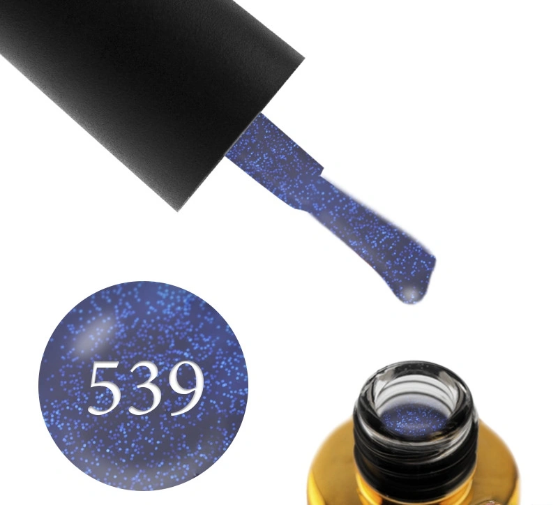 Гель-лак Плутон FOX Gel Polish Galaxy 539 Pluto синій із шиммером, напівпрозорий 6 мл