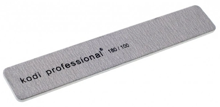 Пилка для штучних та натуральних нігтів Kodi Nail File Square Grey 180/100 грит