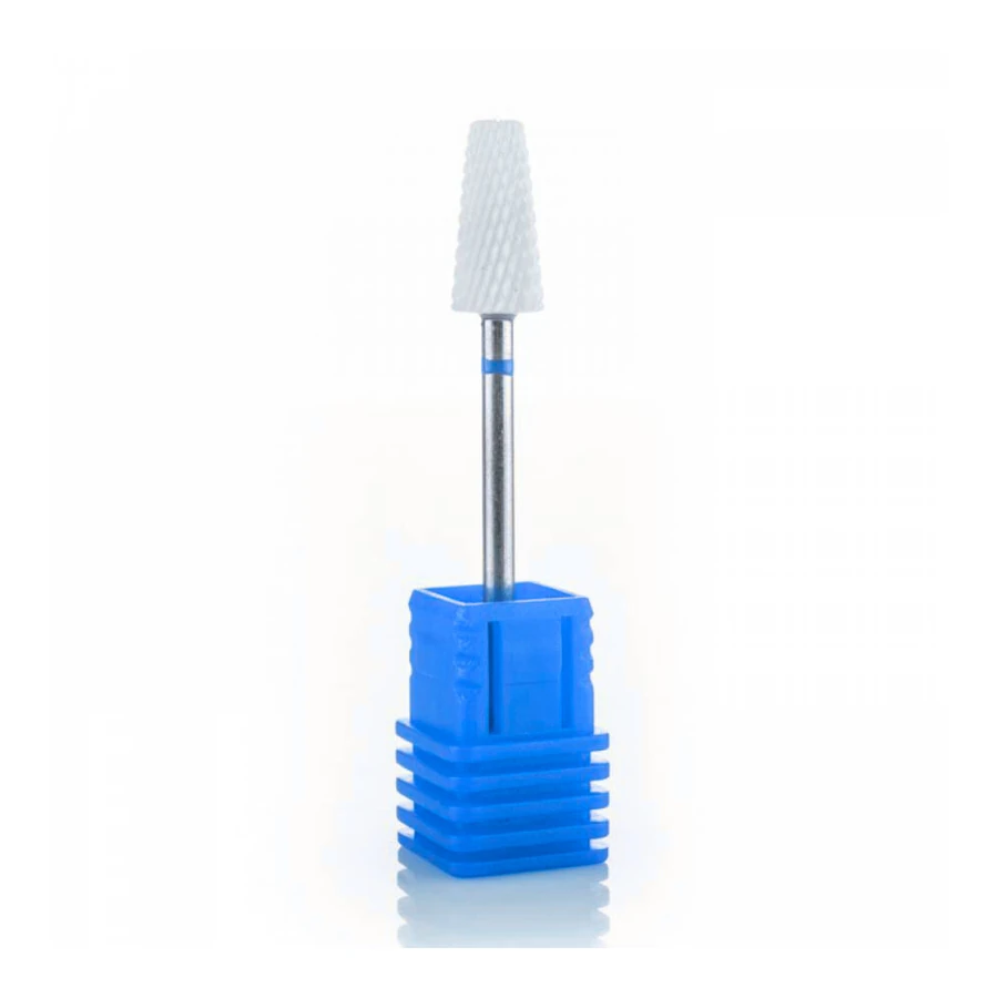 Керамічна насадка конус Nail Perfect Ceramic Nozzle Сone Blue синя, середній абразив