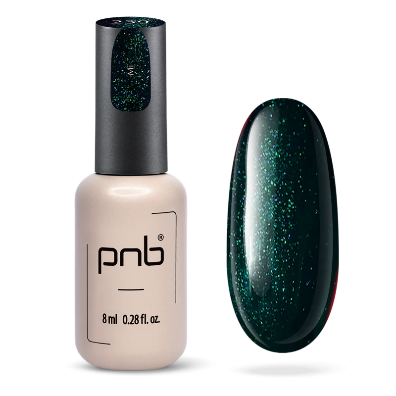 Гель-лак PNB №239 Mi зелений із шиммером 8 мл