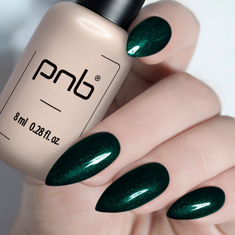 Гель-лак PNB №239 Mi зелений із шиммером 8 мл