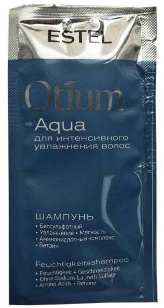 Шампунь для інтенсивного зволоження волосся Estel Professional Otium Aqua Shampoo безсульфатний 10 мл