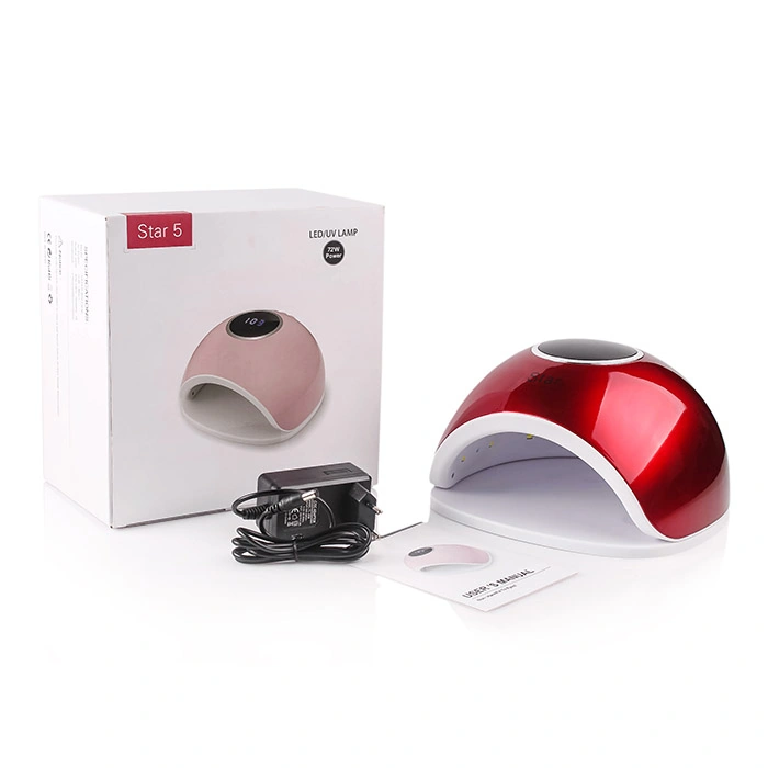 UV/LED лампа для гель-лаку та гелю SUNUV LED+UV STAR 5 RED червона 72W