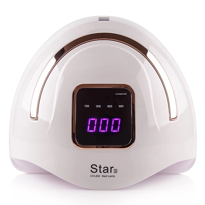 UV/LED лампа для гелю та гель-лаку SUNUV LED+UV STAR 2 GOLD біла із золотою ручкою 72W