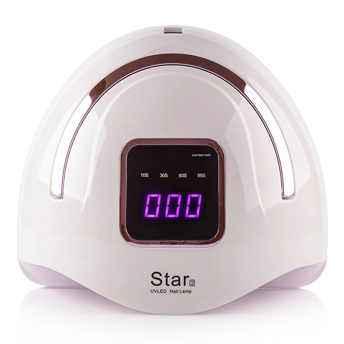 UV/LED лампа для гелю та гель-лаку SUNUV LED+UV STAR 2 ROSE GOLD біла з ручкою рожевого золота 72W
