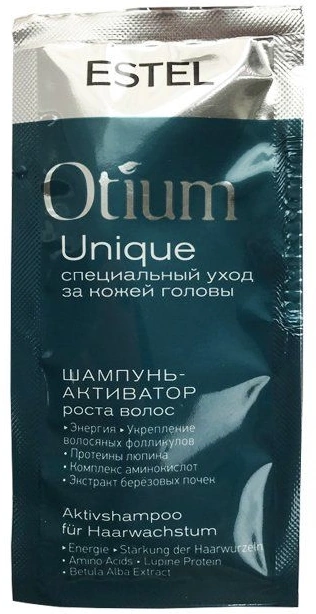 Шампунь-активатор росту волосся Estel Professional Otium Unique Shampoo саші 10 мл