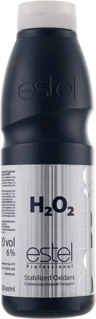 Стабілізований оксидант для волосся 6% Estel Professional De Luxe Oxidant H2O2 6% 500 мл