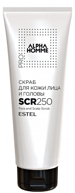Скраб для шкіри обличчя та голови Estel Professional Alpha Homme Pro Scrub для чоловіків 250 мл