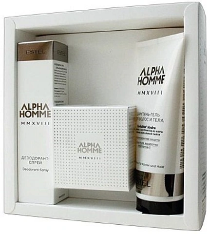 Набір для чоловіків Estel Professional Alpha Homme MMXVIII Set парфум, шампунь-гель, дезодарант-спрей