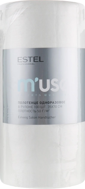 Рушники одноразові, в рулоні Estel Professional M`Use Disposable Towels 35х70 см 100 шт