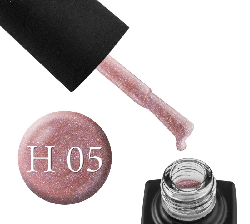 Гель-лак GO Active Active Gel Polish Holographic 05 коралово-персиковий з голографічним шиммером та перламутром 10 мл