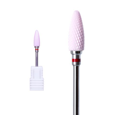 Фреза керамічна рожева кукурудза Nail Perfect Pink Ceramic Nozzle Сorn Red червона, м`який абразив