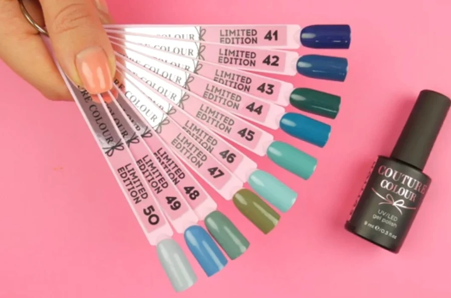 Гель-лак Couture Colour Gel-Polish Limited Edition 46 бірюзово-блакитний, емаль 9 мл