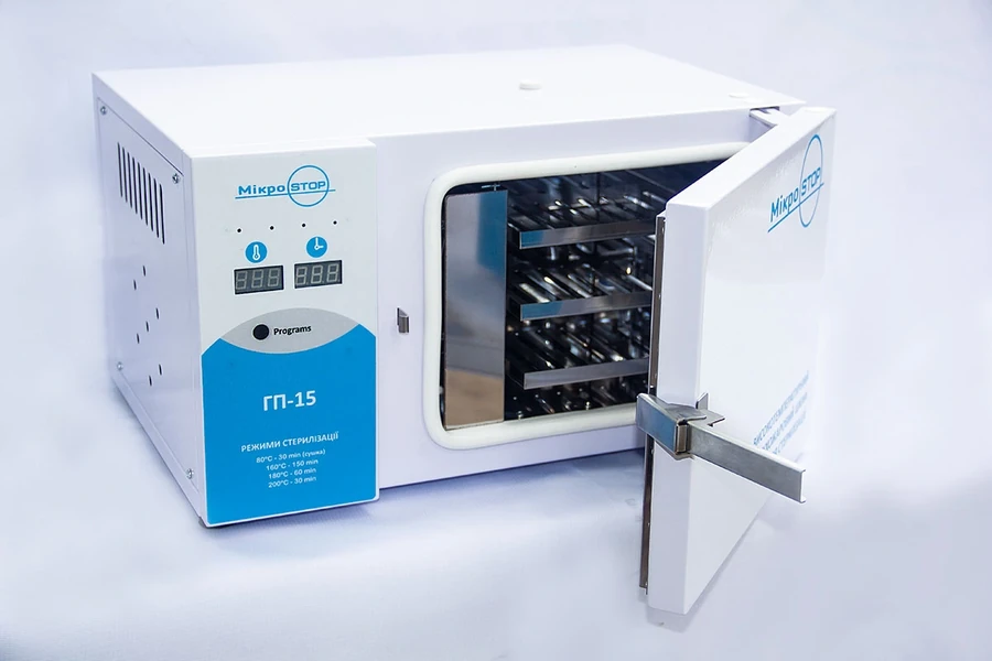Устаткування для дезінфекції та стерилізації MicroStop Сухожаровий стерилізатор Мікростоп ГП-15