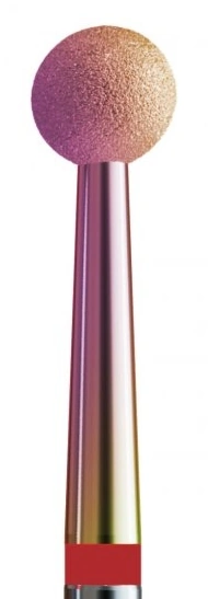 Фреза алмазна куля з напиленням хамелеон Kodi Diamond Nozzle №7 v104.001.514.031_k червона, м`який абразив 3.1 мм
