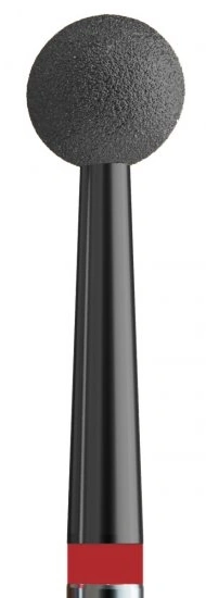Фреза алмазна куля з карбоновим напиленням Kodi Diamond Nozzle №14 V104.001.514.035_d червона, м`який абразив 3.5 мм