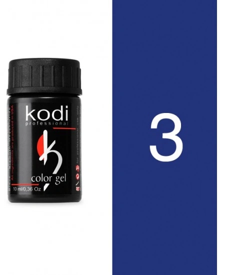 Кольоровий біогель із липким шаром Насичений синій Kodi Color Gel 10 мл №3