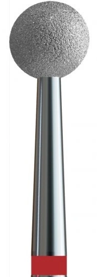 Фреза алмазна куля Kodi Diamond Nozzle №17 V104.001.514.040 червона, м`який абразив 4.0 мм