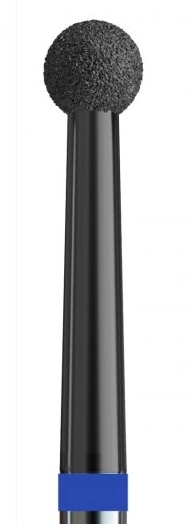 Фреза алмазна куля з карбоновим напиленням Kodi Diamond Nozzle №22 v104.001.524.021_d синя, середній абразив 2.1 мм