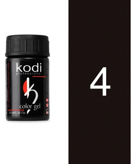 Кольоровий біогель із липким шаром Чорна смола Kodi Color Gel 10 мл №4