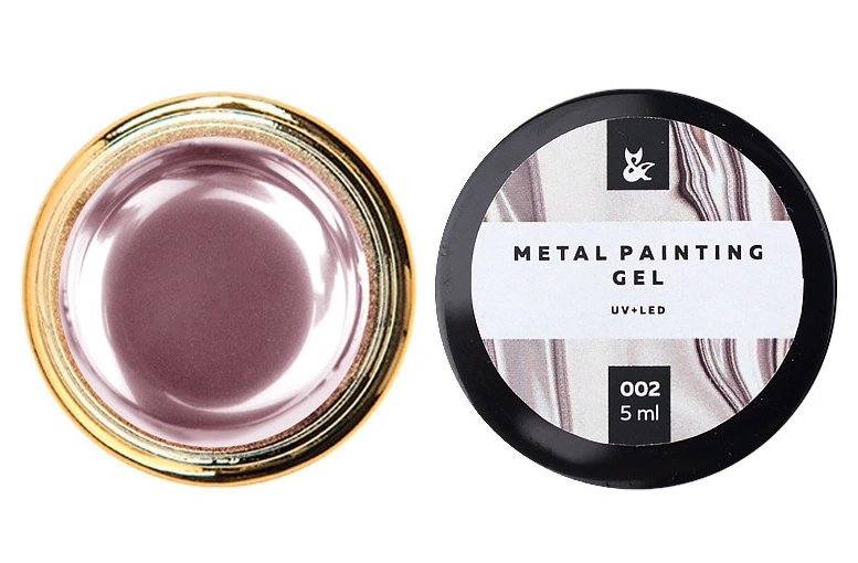 Гель-фарба FOX Metal Painting Gel 002 Pink рожевий 5 мл