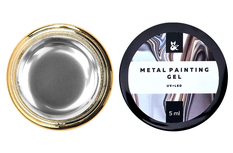 Гель-фарба FOX Metal Painting Gel 001 Silver срібло 5 мл