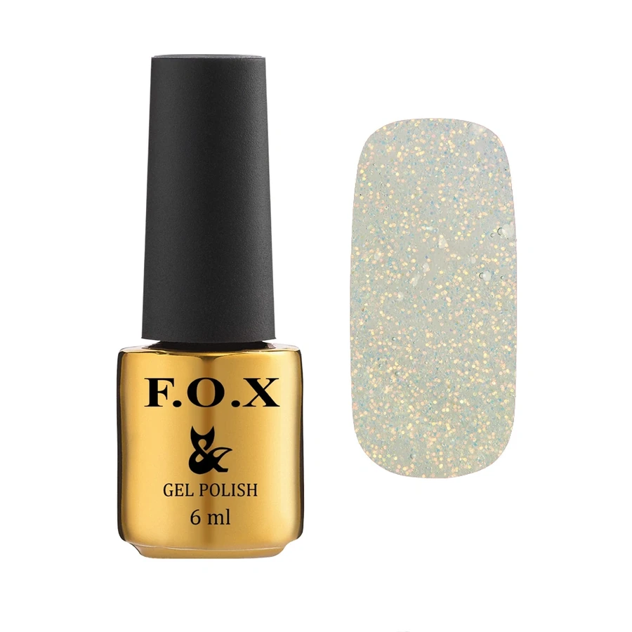 Гель-лак FOX Gel Polish Opal 001 напівпрозорий молочний, з пудрою опала 6 мл