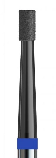 Фреза алмазна циліндр з карбоновим напиленням Kodi Diamond Nozzle №58 v104.108.524.018_d синя, середній абразив 1.8 мм