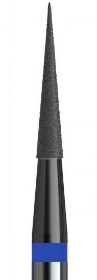 Фреза алмазна конус гостий з карбоновим напиленням Kodi Diamond Nozzle №82 v104.165.524.014_d синя, середній абразив 1.4 мм