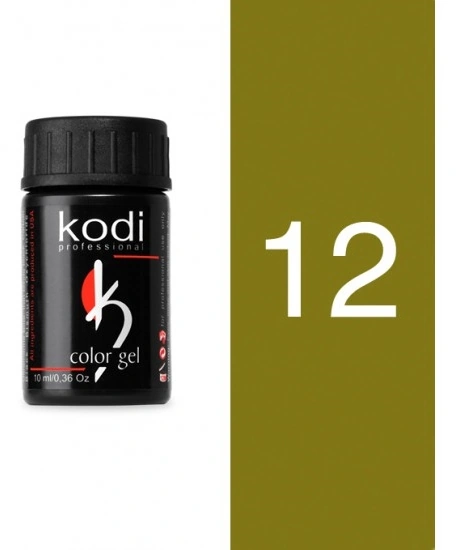 Кольоровий біогель із липким шаром Зелений чай Kodi Color Gel 10 мл №12