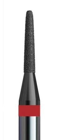 Фреза алмазна голчаста з карбоновим напиленням Kodi Diamond Nozzle №110 v104.197.514.010_d червона, м`який абразив 1.0 мм