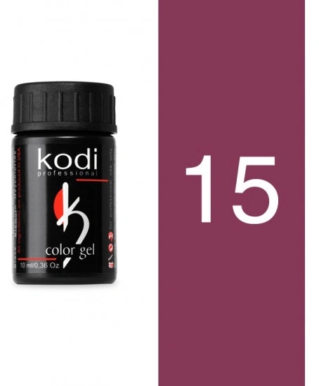 Кольоровий біогель із липким шаром Баклажан Kodi Color Gel 10 мл №15