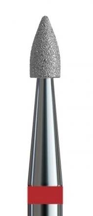 Фреза алмазна полум`я маленьке Kodi Diamond Nozzle №129 v104.243.514.018 червона, м`який абразив 1.8 мм