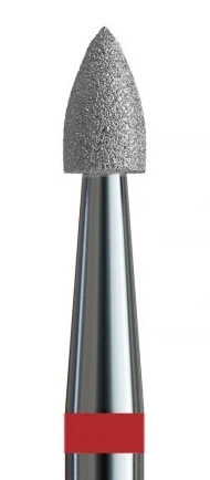 Фреза алмазна полум`я маленьке Kodi Diamond Nozzle №133 v104.243.514.023 червона, м`який абразив 2.3 мм