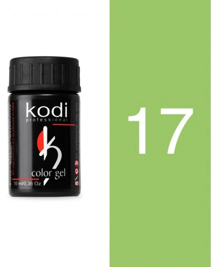 Кольоровий біогель із липким шаром Неоново-зелений Kodi Color Gel 10 мл №17