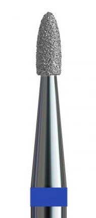 Фреза алмазна полум`я маленьке Kodi Diamond Nozzle Flame Small №141 V104.243.524.014 синя, середній абразив 1.4 мм