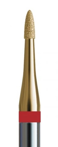 Фреза алмазна конус мікро з цирконієвим напиленням Kodi Diamond Nozzle №176 v104.540.514.010_z червона, м`який абразив 1.0 мм