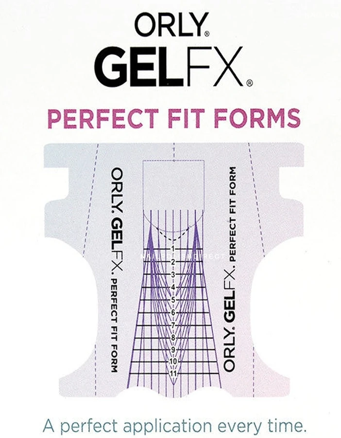Форми для моделювання нігтів ORLY GelFX Perfect Fit Forms 100 шт