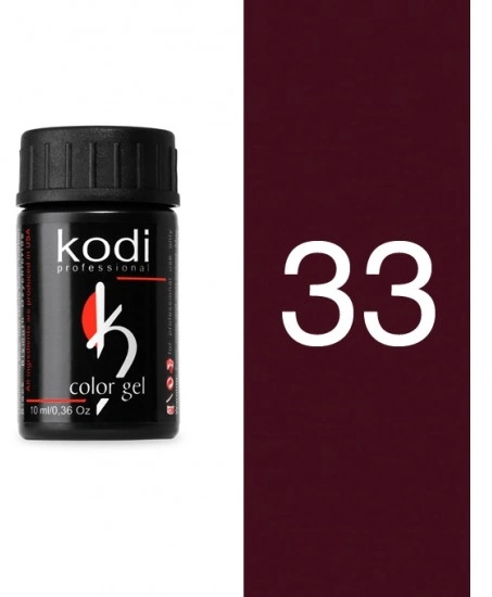 Кольоровий біогель із липким шаром Гнила вишня Kodi Color Gel 10 мл №33
