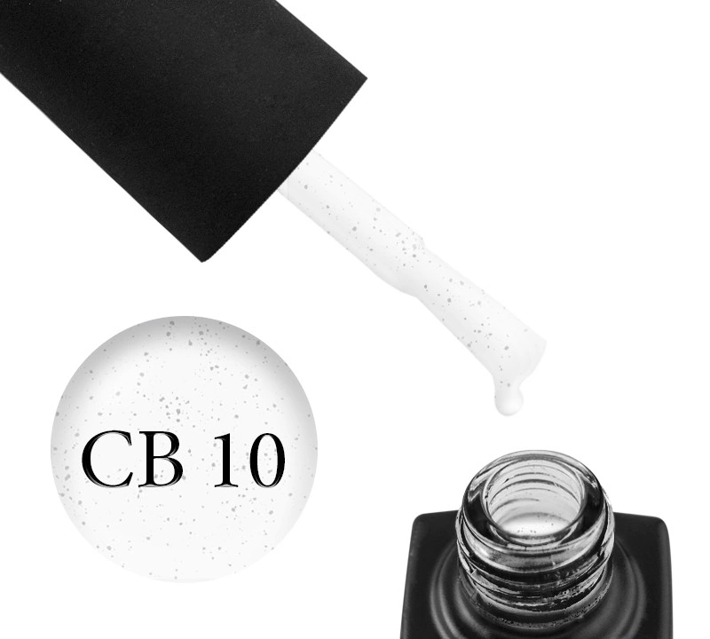База камуфлююча Couture Colour Cover Rubber Base Coat 10 молочно-білий з шиммером 9 мл