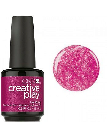 Уцінка! Гель-лак CND Creative Play 496 Cherry Glo Round 15 мл Discount рожевий, мікроблиск