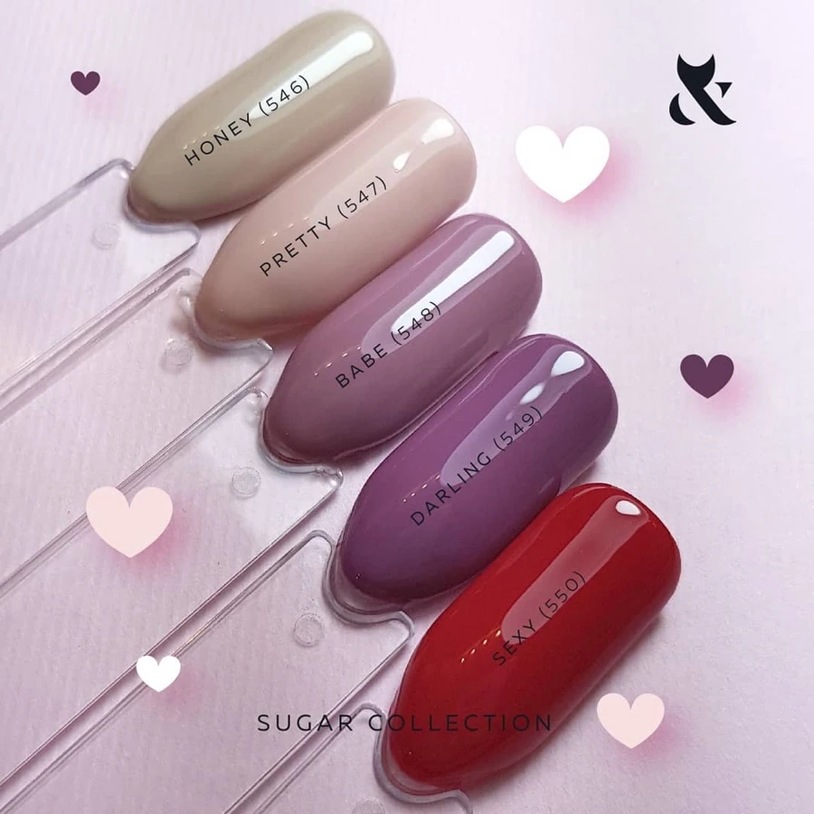 Гель-лак FOX Gel-polish Sugar Collection 548 пастельний рожевий, емаль 12 мл