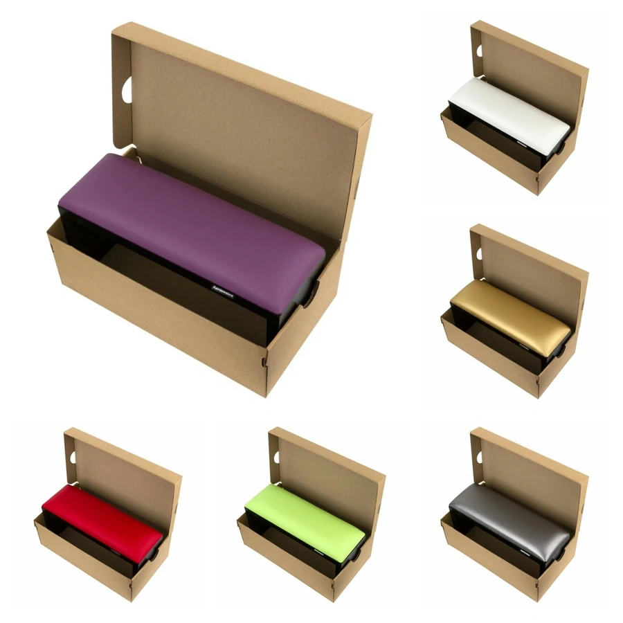 Підлокітник для манікюру на коричневих ніжках Rainbowstore Manicure Armrest on Brown Legs Black чорний